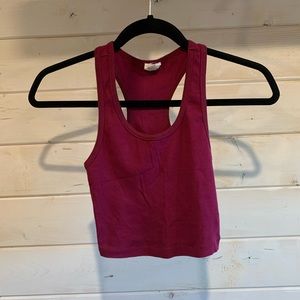 Garage | Purple Cropped Racerback Tank